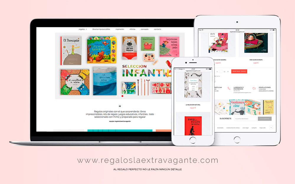 online Regalos La Extravagante. Proyecto de comercio electrónico propio - NOWALIA